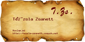 Tézsla Zsanett névjegykártya