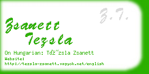 zsanett tezsla business card